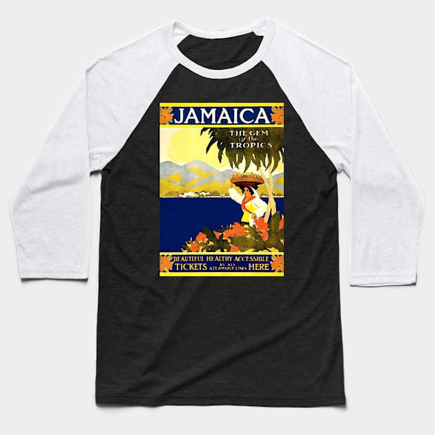 Vintage Travel Jamaica Baseball T-Shirt by Urban_Vintage